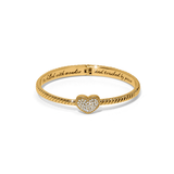 Celestia Heart Gold Hinge Bracelet