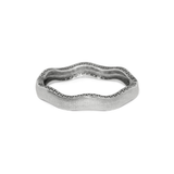 Inner Circle Wide Hinged Bangle, Silver