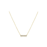14kt Gold and Diamond Significance Bar Necklace, Six