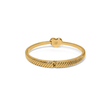Celestia Heart Gold Hinge Bracelet
