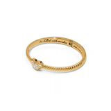 Celestia Heart Gold Hinge Bracelet