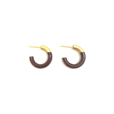 Liz Hoop Earrings, Maroon