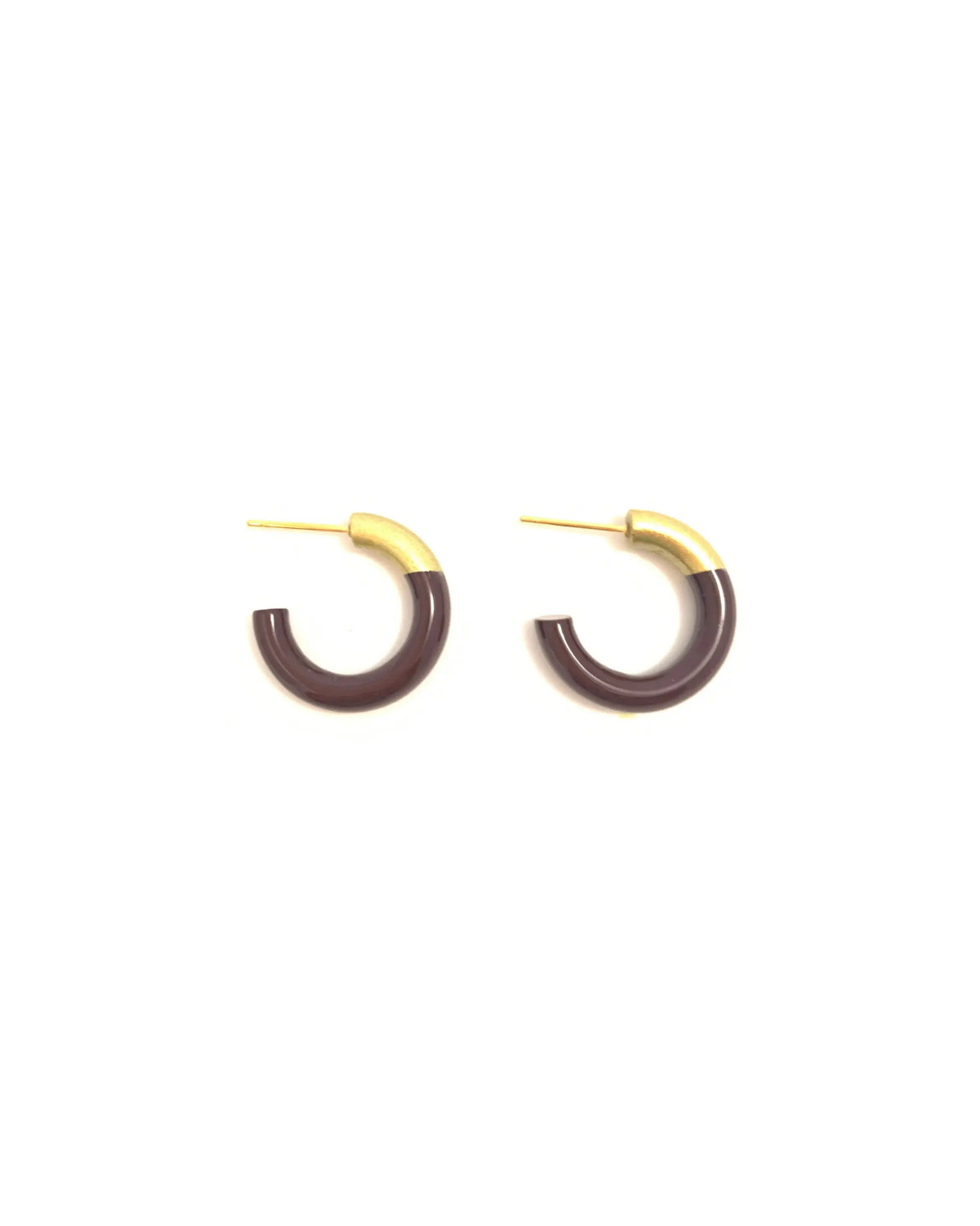 Liz Hoop Earrings, Maroon