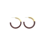 Liz Hoop Earrings, Maroon