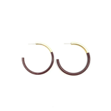 Liz Hoop Earrings, Maroon