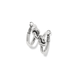 Interlok Single Knot Hoop Earrings, Silver