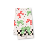 Holiday Bow Printed Dish Towel