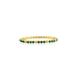 Berry Gem Petite Hinged Bangle, Malachite