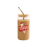 Merry Texmas Glass Can