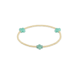 Signature Cross Pattern 3mm Bracelet, Mint