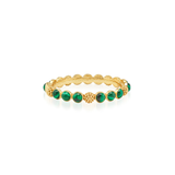 Berry Gem Hinged Bangle, Malachite