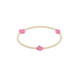 Signature Cross Pattern 3mm Bracelet, Bright Pink