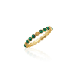 Berry Gem Hinged Bangle, Malachite