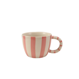 Hand-Painted Stoneware Striped Mug