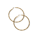 Grande Gold Hoop Charm Earrings
