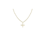 She's Classic Cross Drop Necklace, Gold