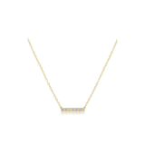 14kt Gold and Diamond Significance Bar Necklace, Seven