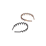 Recycled Plastic Zig Zag Headband 2pc, Black & Tort