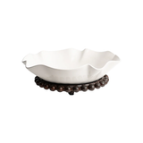 Florece Tray W/ Waxcast Iron Beaded Stand