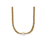 Trust Your Journey Pearl Chain Short Necklace