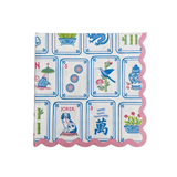 Mahjong Scalloped Edge Paper Cocktail Napkin