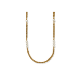 Trust Your Journey Pearl Chain Long Necklace