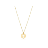 16" Necklace Gold - Blessed Small Gold Disc
