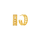 Veranda Caning Medium Hoop Earring