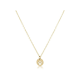 16" Necklace Gold - Paw Print Small Gold Disc