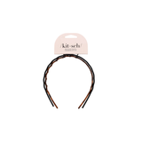 Recycled Plastic Zig Zag Headband 2pc, Black & Tort