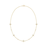 Carry On Cross Necklace in Gold, Pearl