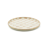 Mocha Check Round Tray