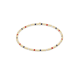 Hope Sincerity Pattern 2mm Bead Bracelet, Firecracker