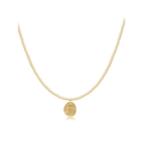 15" Choker Beaded - Classic Gold 2mm - Inspire Small Gold Disc