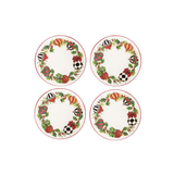 Deck The Halls Salad Plates, Set of 4