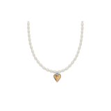 Cascade Embrace Pearl Heart Necklace