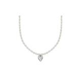 Cascade Embrace Pearl Heart Necklace