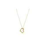 16" Necklace Gold, Love Gold Charm