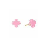 Signature Cross Stud - Bright Pink