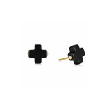 Signature Cross Stud - Onyx
