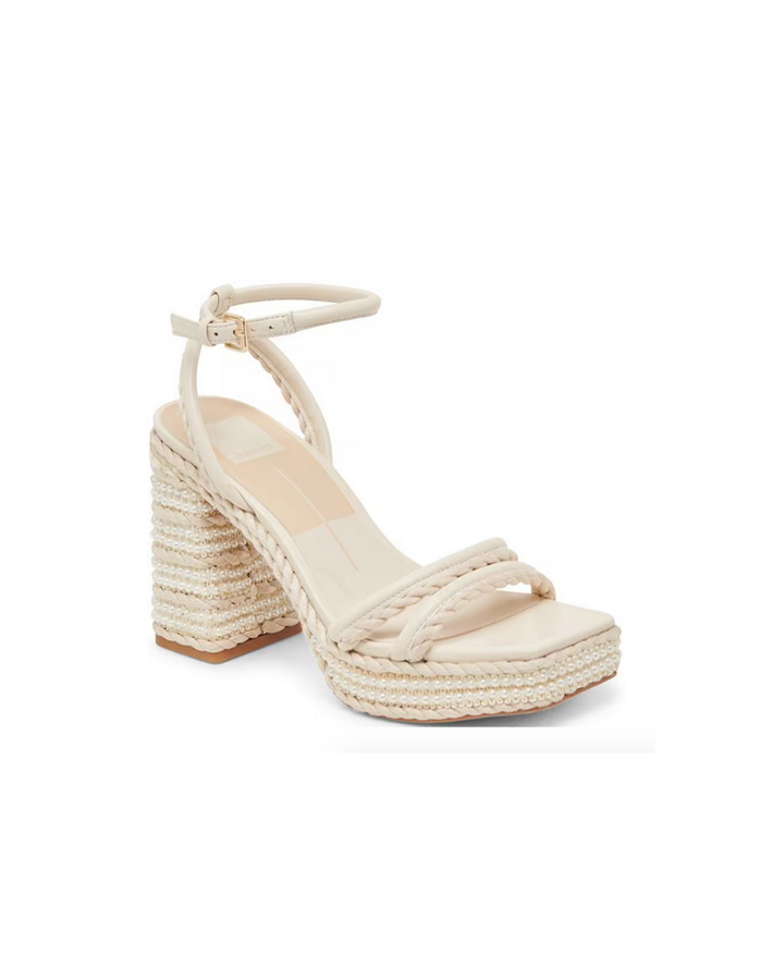 Agnes Pearl Heels, Bone Leather