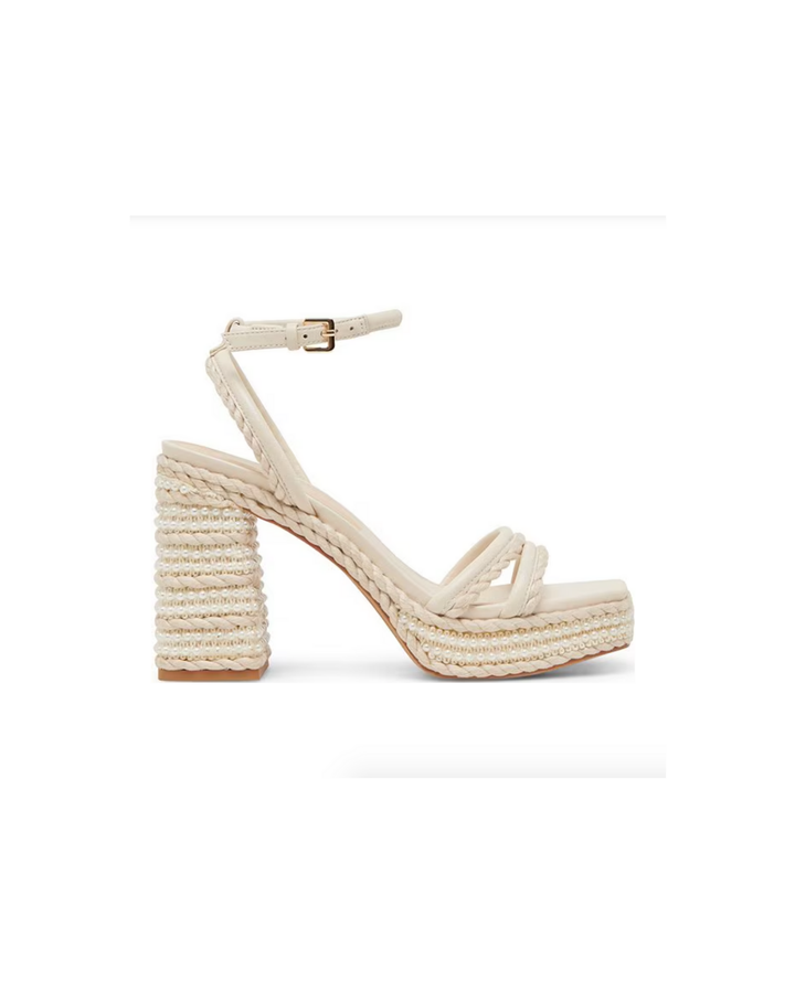Agnes Pearl Heels, Bone Leather