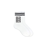 Black Striped Sorority Crew Socks