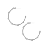 Meridian Zenith Station Hoop Earrings in Silver