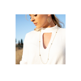 Believer Long Cross Necklace in Gold