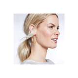 Extra Large Crescent Stone Hoop, Cubic Zirconia