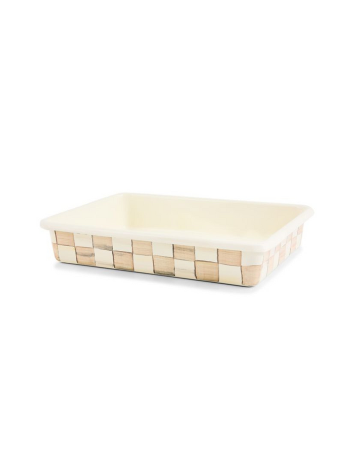 Mocha Check 9 X 13 Baking Pan