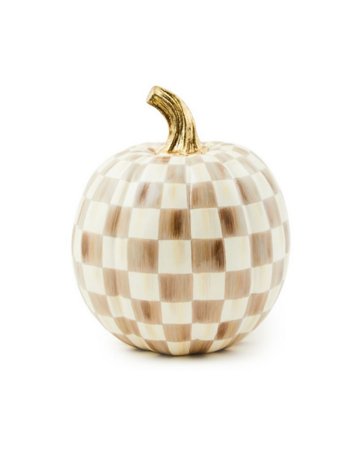 Mocha Check Small Pumpkin