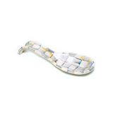 Sterling Check Enamel Spoon Rest