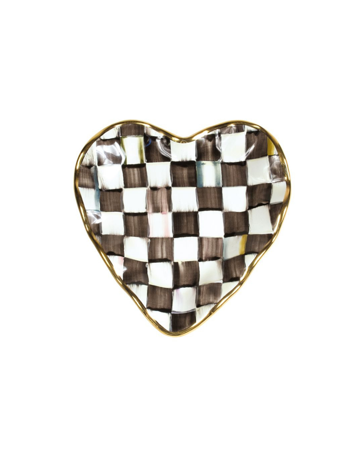 Courtly Check Fluted Heart Plate